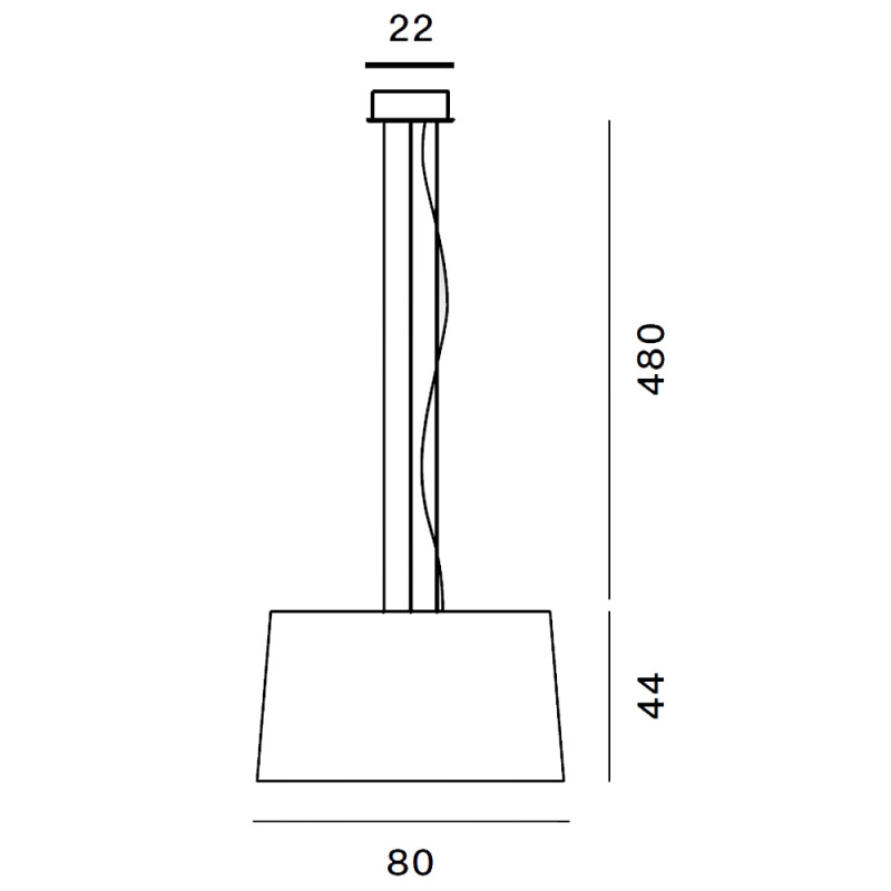 Specification Image for Foscarini Twice as Twiggy LED Pendant