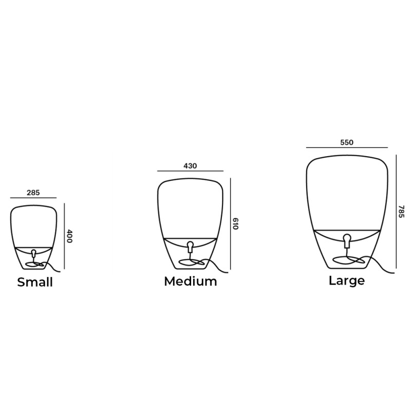 Specification Image for Brokis Balloons Table / Floor Lamp