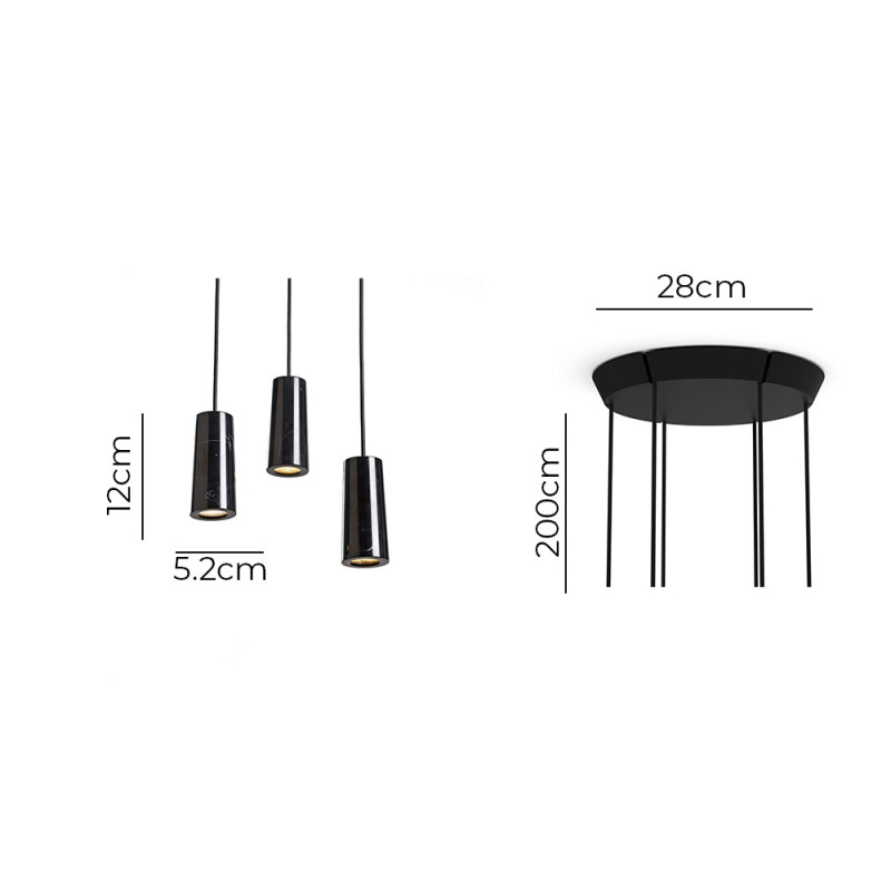 Specification Image for Case Core 3 Pendant Cluster