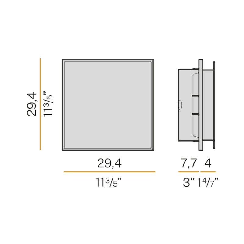 Specification Image for Panzeri AlDecimo Wall LED Light