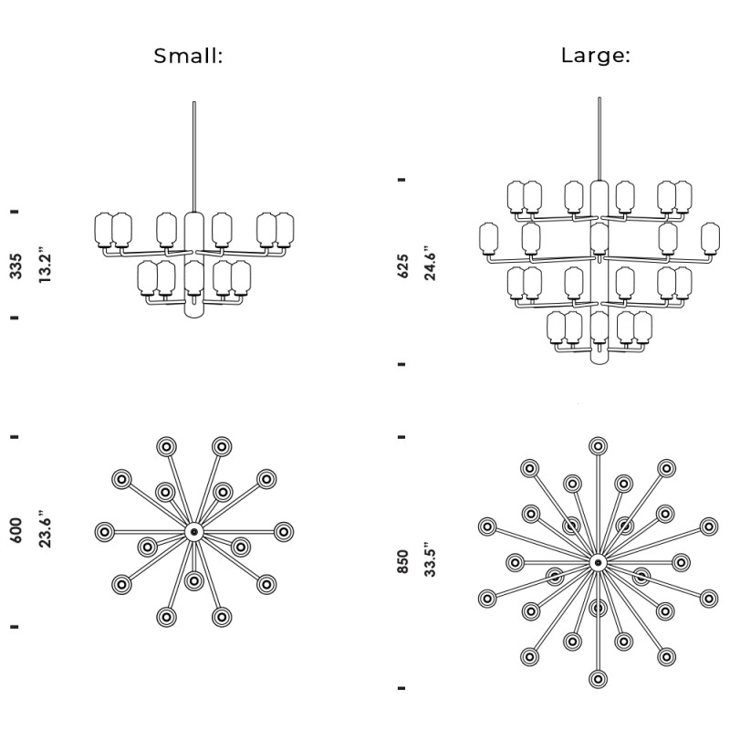 Specification Image for Normann Copenhagen Amp Chandelier