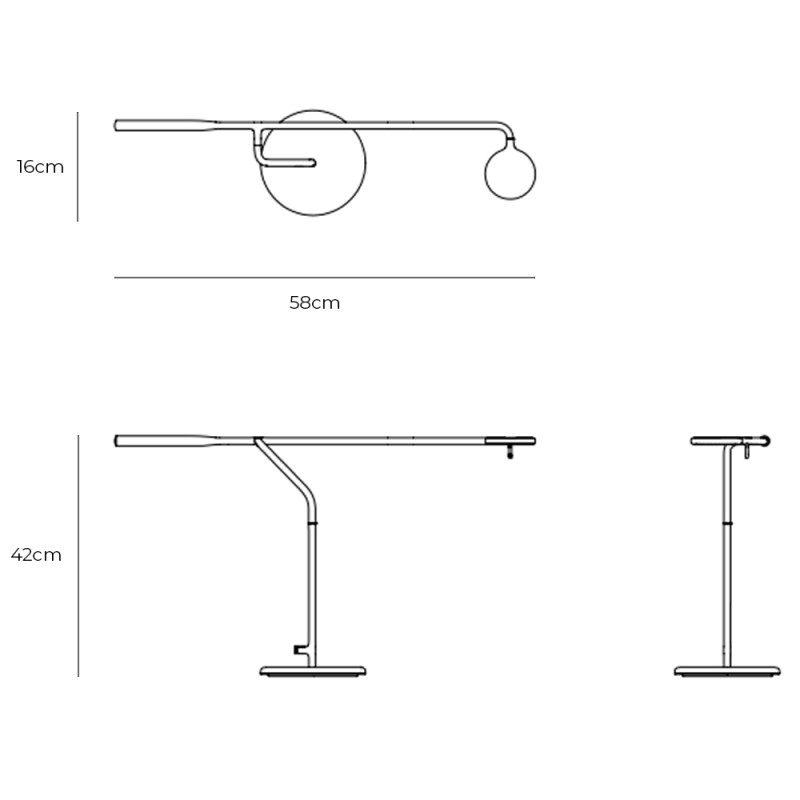 Specification Image for Normann Copenhagen Flow Table Lamp