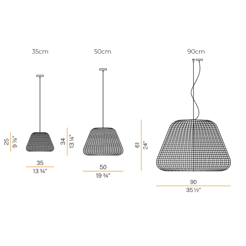 Specification Image for Panzeri Ralph LED Pendant Light