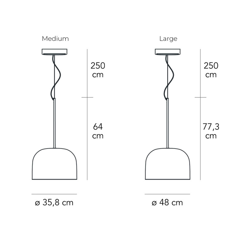 Specification Image for Fontana Arte Equatore LED Pendant Light