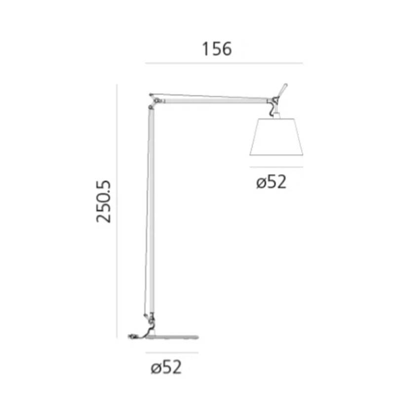 Specification Image for Artemide Tolomeo Maxi Floor Lamp