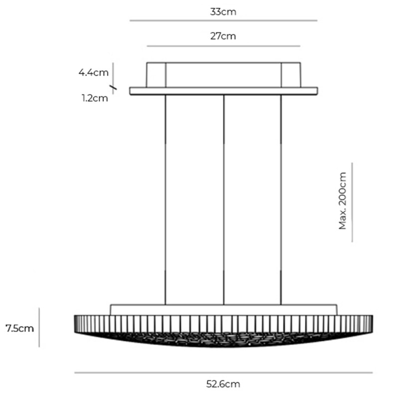 Specification Image for Artemide Calipso LED Suspension