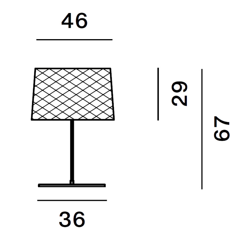 Specification Image for Foscarini Twiggy Grid XL LED Table Lamp