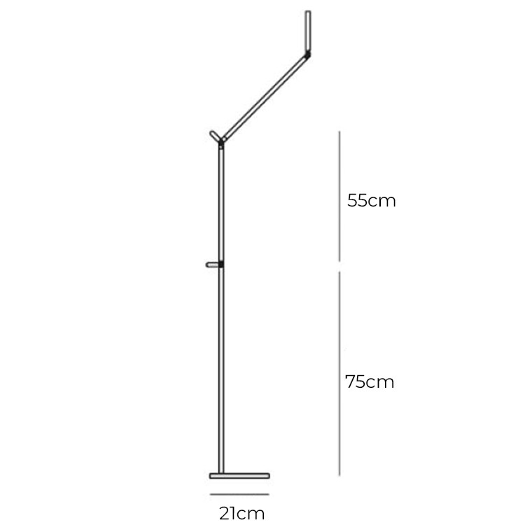 Specifciation Image for Artemide Demetra LED Professional Reading Floor Lamp
