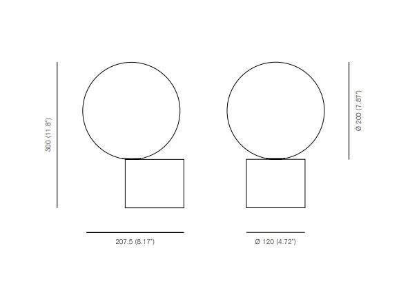 Specification Image for Michael Anastassiades Tip of the Tongue Table Lamp