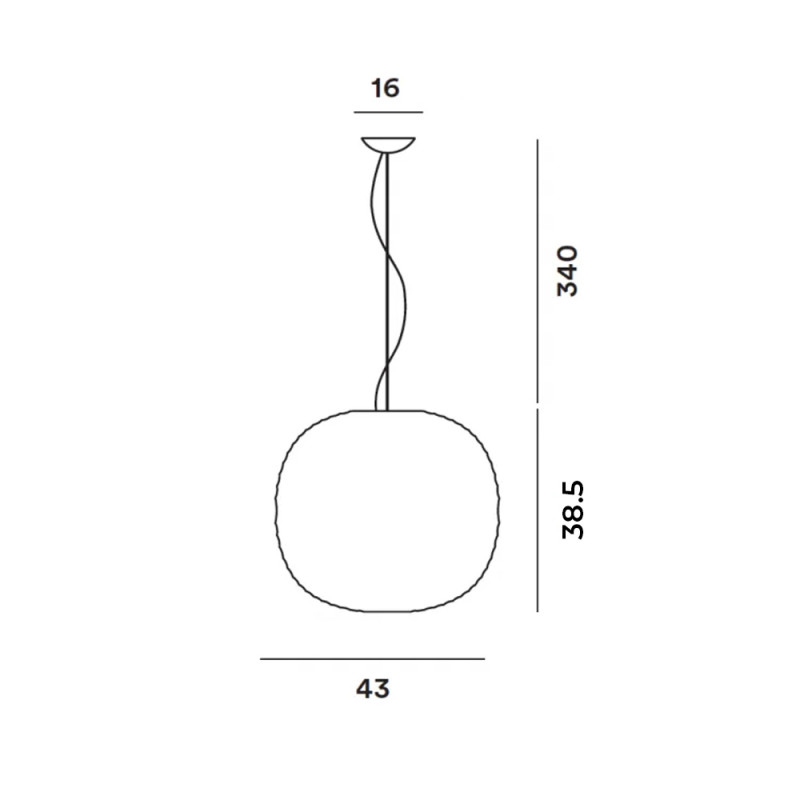 Specification image for Foscarini Gem Pendant 