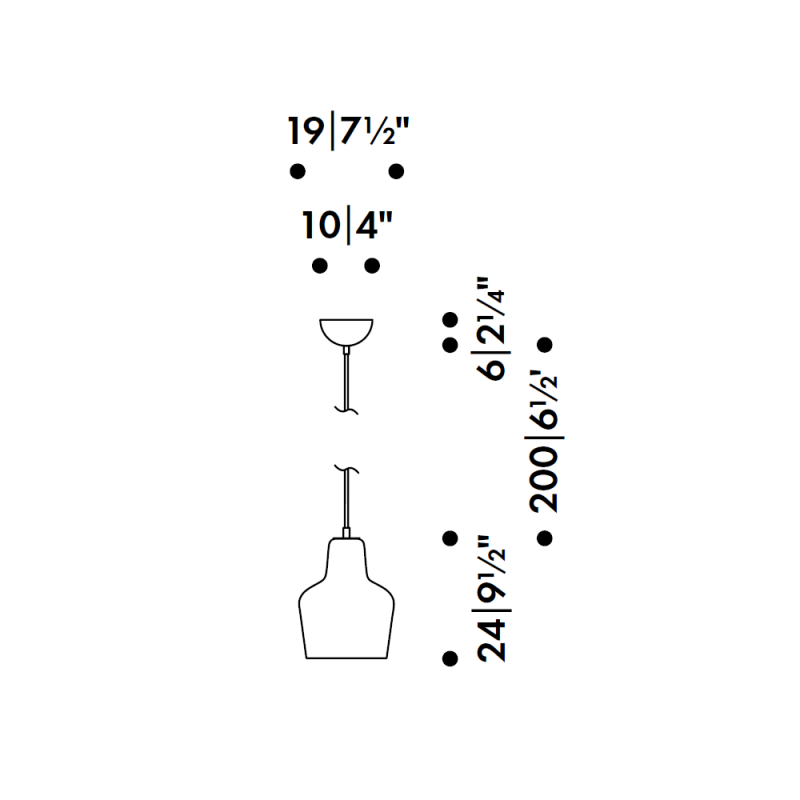 Specification Image for Artek A440 Pendant