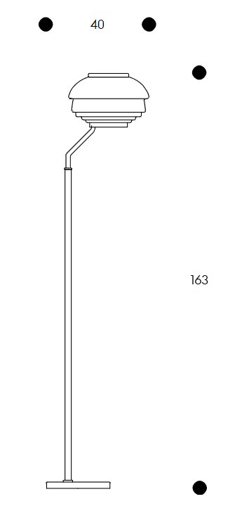 Specification Image for Artek A808 Floor Lamp