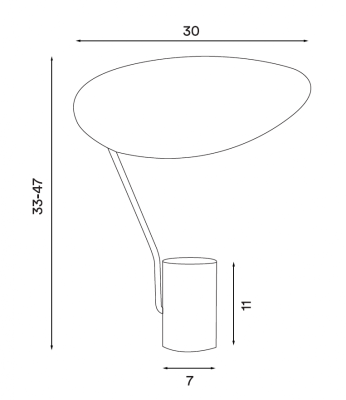 Specification Image for Northern Ombre Table Lamp