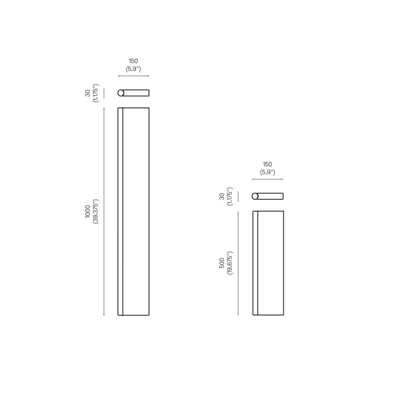 Specification Image for Michael Anastassiades Tube Wall Light