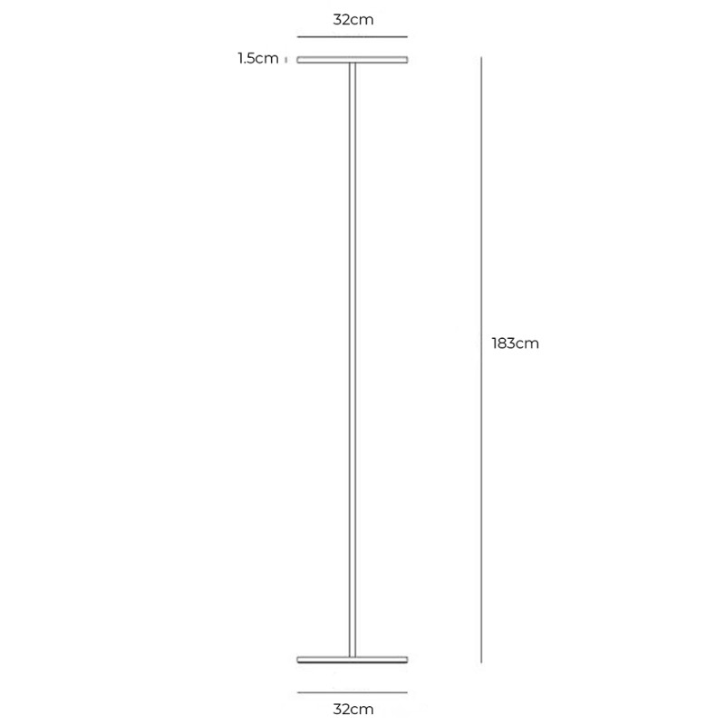 Specification Image for Artemide Athena LED Floor Lamp