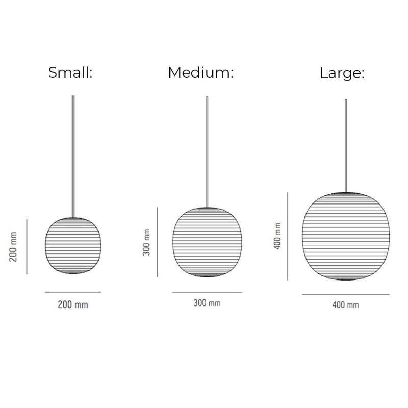 Specification Image for New Works Lantern Pendant