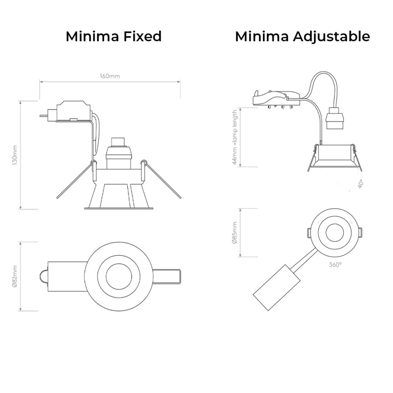 Specification Image for Astro Minima Round Recessed Light 