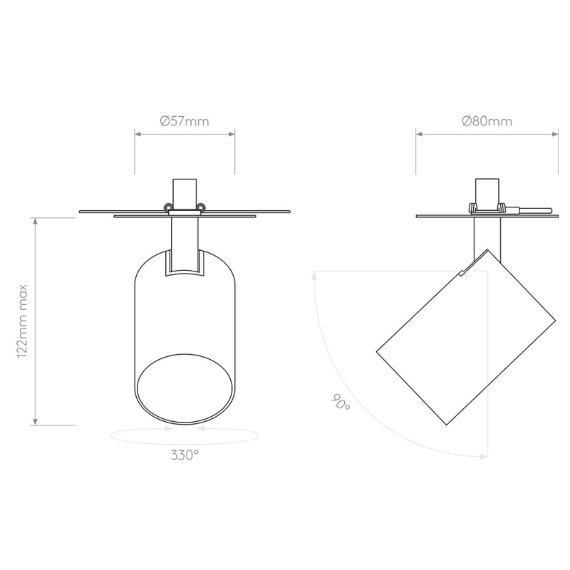 Specification Image for Astro Ascoli Recessed Wall  Ceiling Light