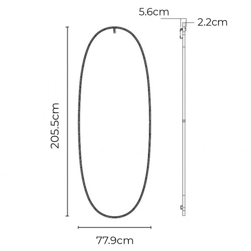 Specification Image for Flos La Plus Belle LED Mirror