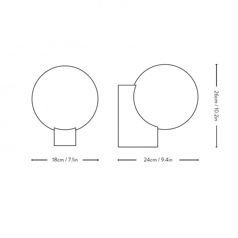 Specification Image for &Tradition Journey SHY2 Wall Light