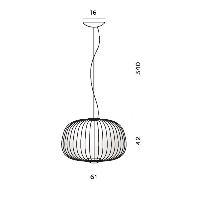 Specification Image for Foscarini Spokes 3 LED MyLight Pendant