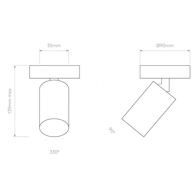 Specification Image for Astro Can 50 Single LED Spotlight