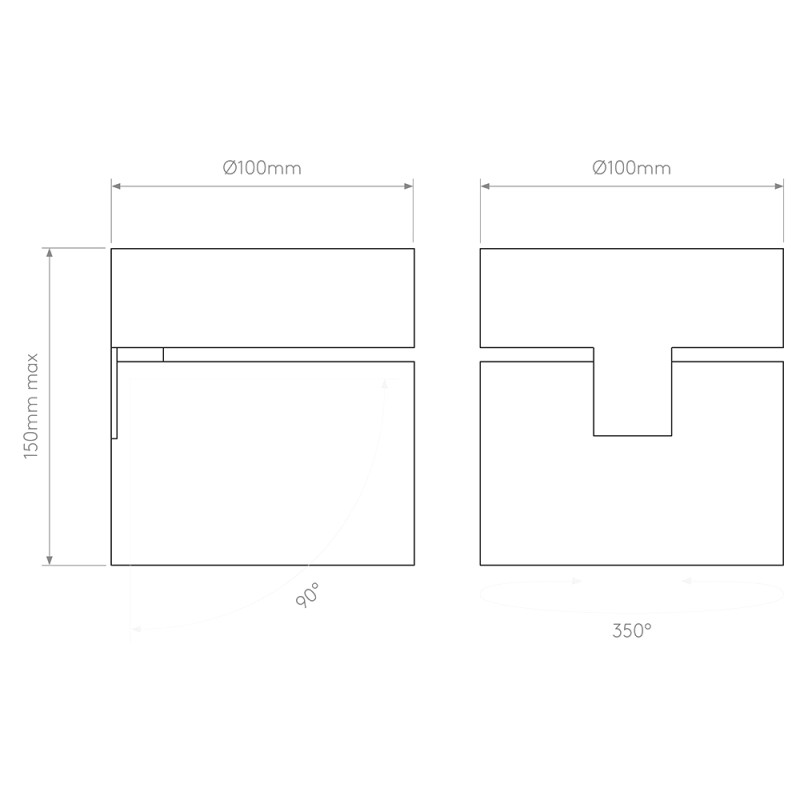 Specification Image for Astro Lynx LED Ceiling Spotlight