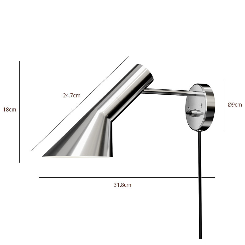 Specification Image for Louis Poulsen AJ Wall Light Stainless Steel