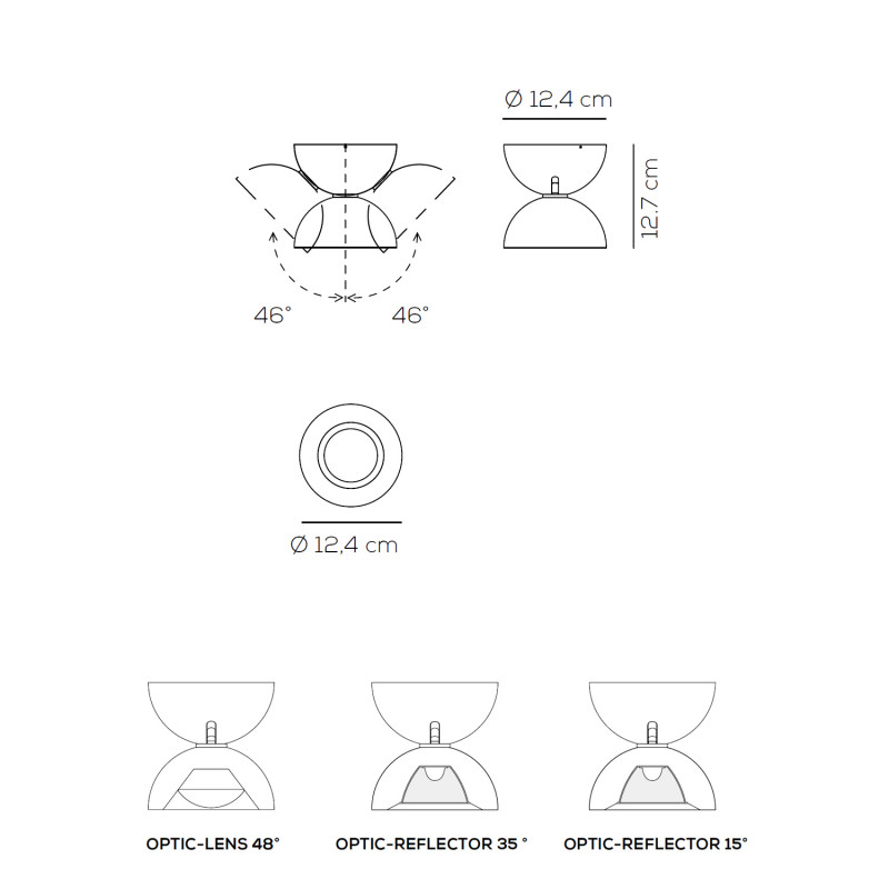 Specification Image for Axolight DoDot LED Ceiling/Wall Light