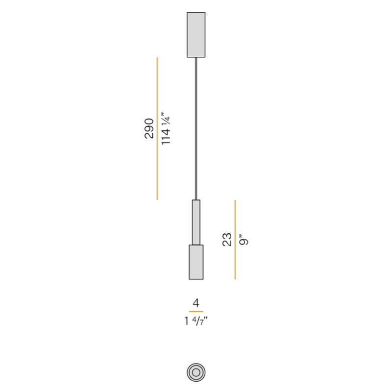 Specification Image for Panzeri Tubino LED Pendant