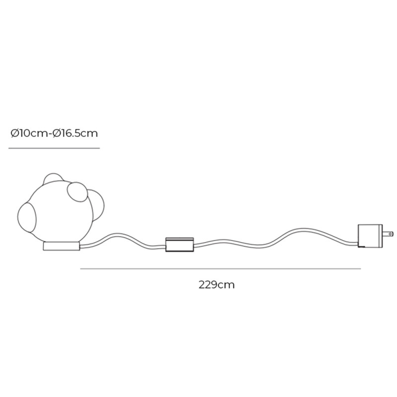 Specification Image for Bocci 57t Table and Wall Light