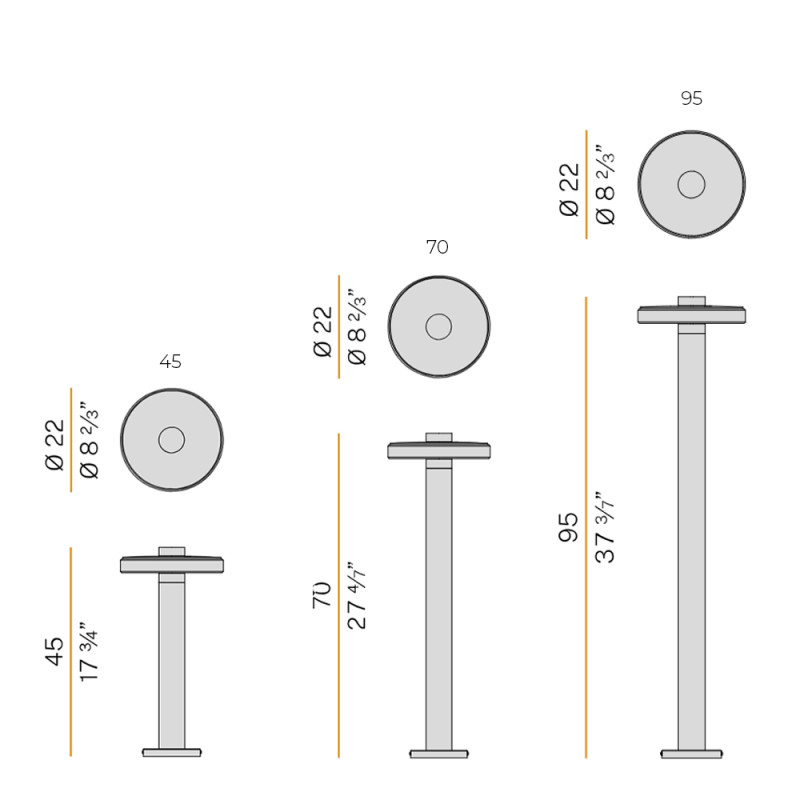 Specification Image for Panzeri Venexia LED Floor Lamp