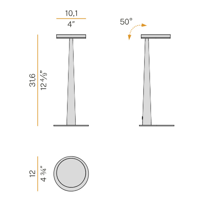 Specification Image for Panzeri Bella LED Table Lamp