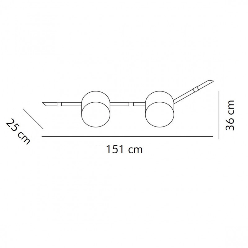 Specification image for KDLN Floed 2 Ceiling/Wall Light