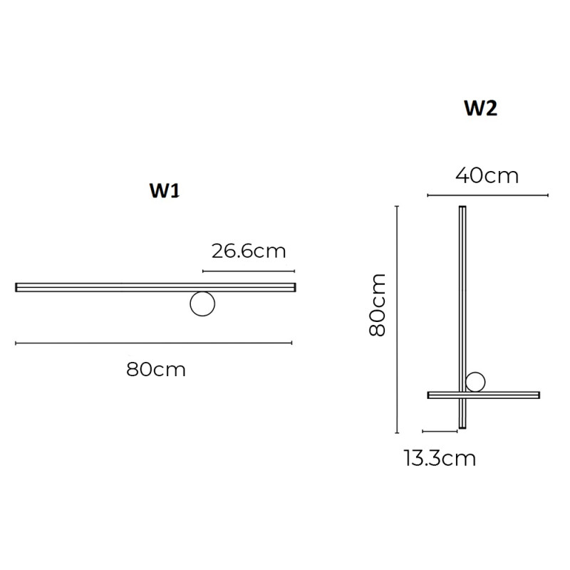 Specification Image for Flos Coordinates LED Wall Light