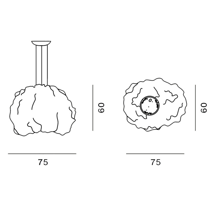 Specification Image for Foscarini Nuée LED Pendant