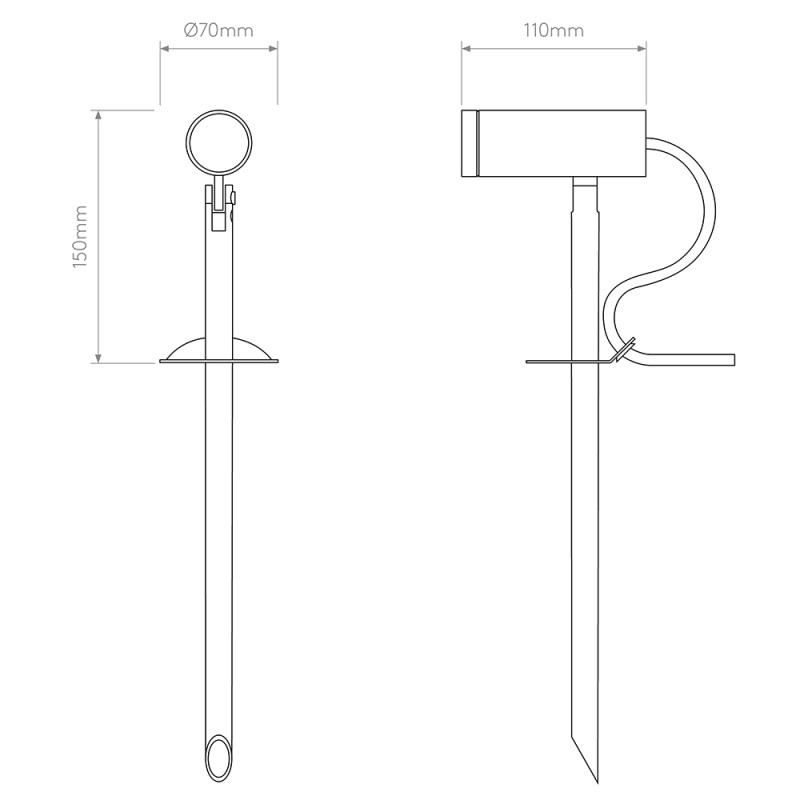 Specification Image for Astro Myos Outdoor LED Floor Spotlight