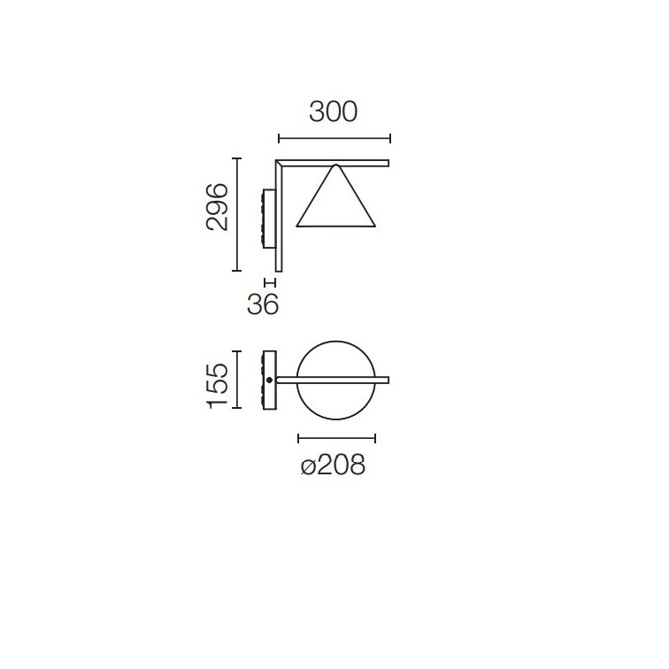 Specification Image for Flos Captain Flint Outdoor LED Wall Light