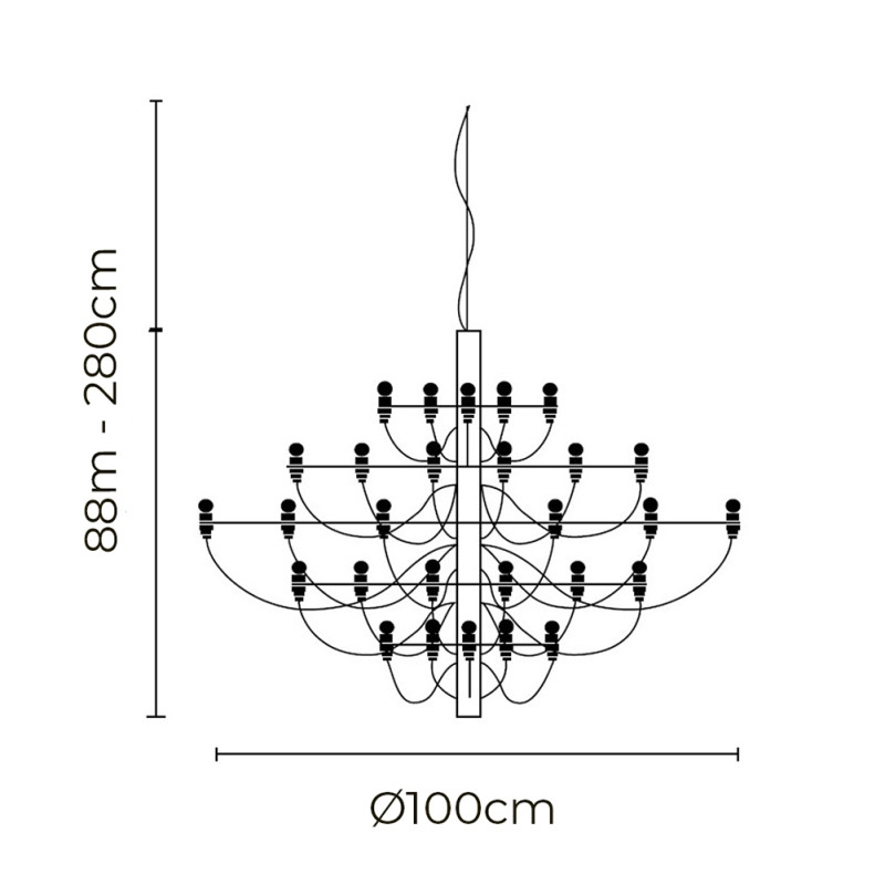 Specification Image for Flos 2097/50 Chandelier