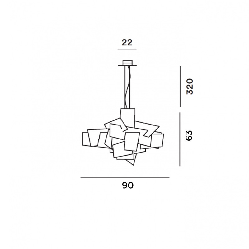 Specification Image for Foscarini Big Bang Pendant Light