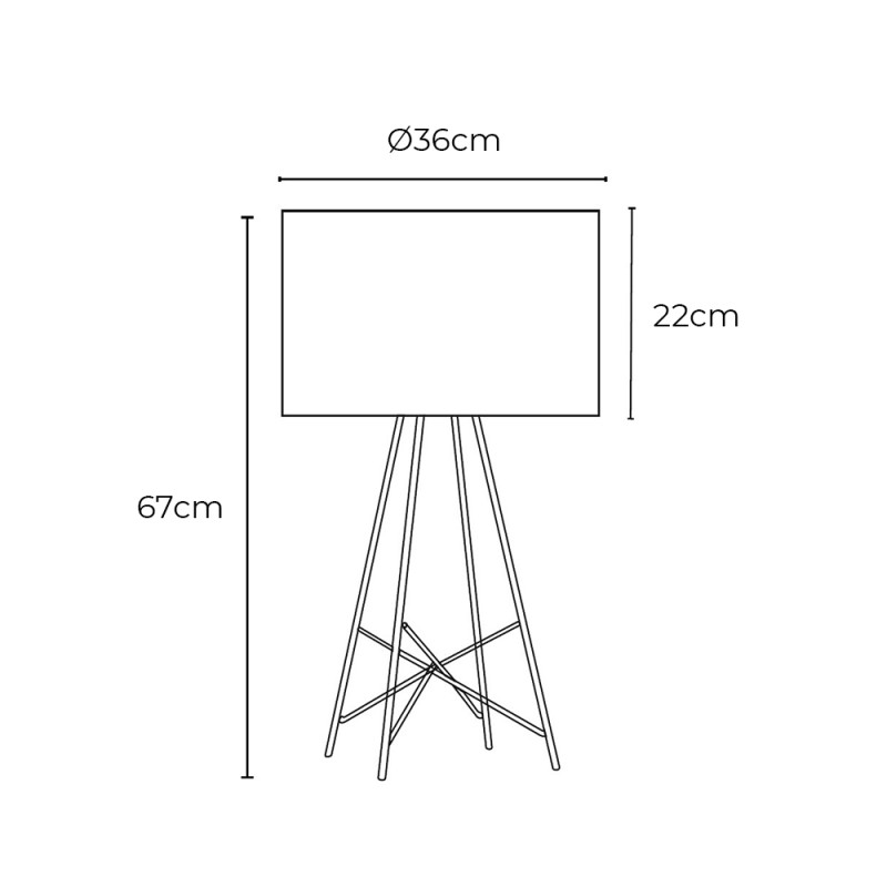 Specification Image for Flos Ray Table Lamp
