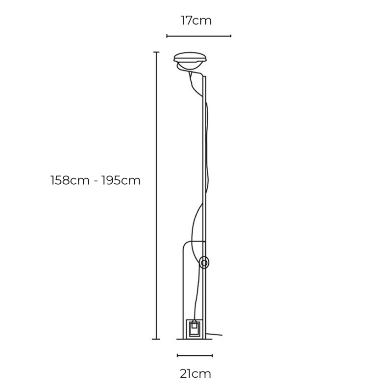 Specification Image for Flos Toio Floor Lamp