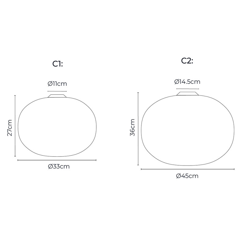 Specification Image for Flos Glo-Ball Ceiling Light