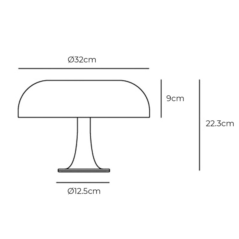 Specification Image for Artemide Nessino Table Lamp