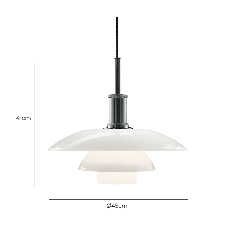 Specification Image for Louis Poulsen PH 4½-4 Glass Pendant