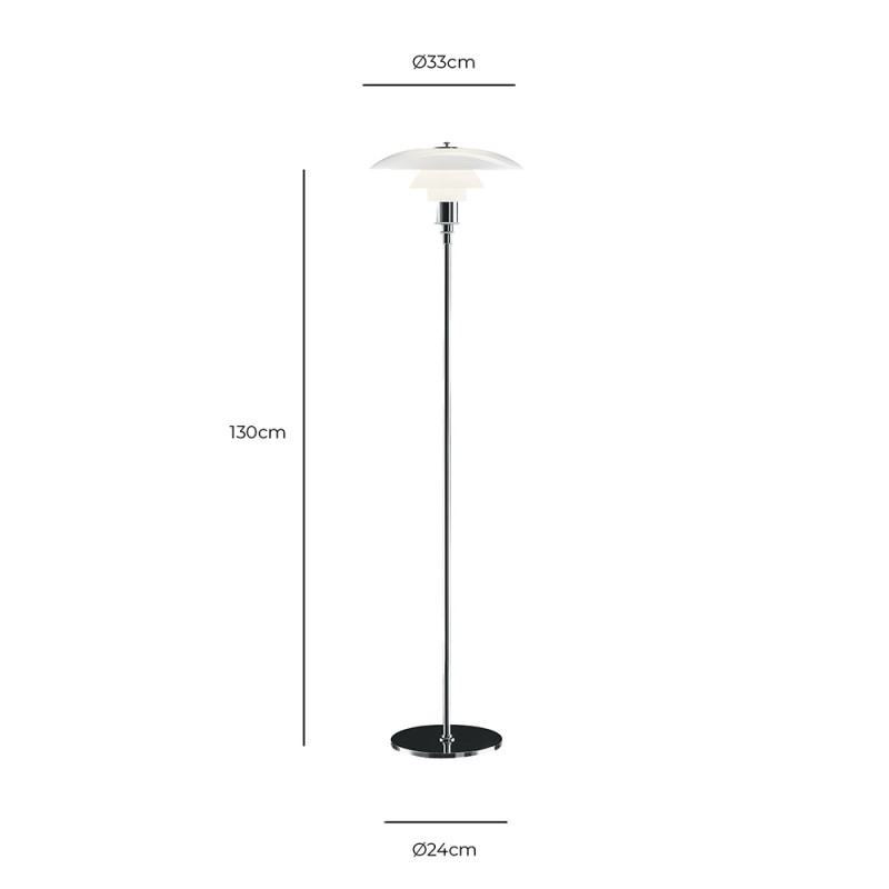 Specification Image for Louis Poulsen PH 3½-2½ Glass Floor Lamp
