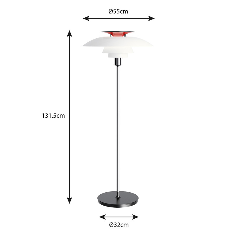 Specification Image for Louis Poulsen PH 80 Floor Lamp