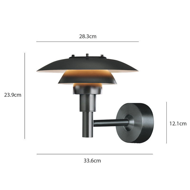 Specification Image for Louis Poulsen PH 3-2½ Outdoor Wall Light