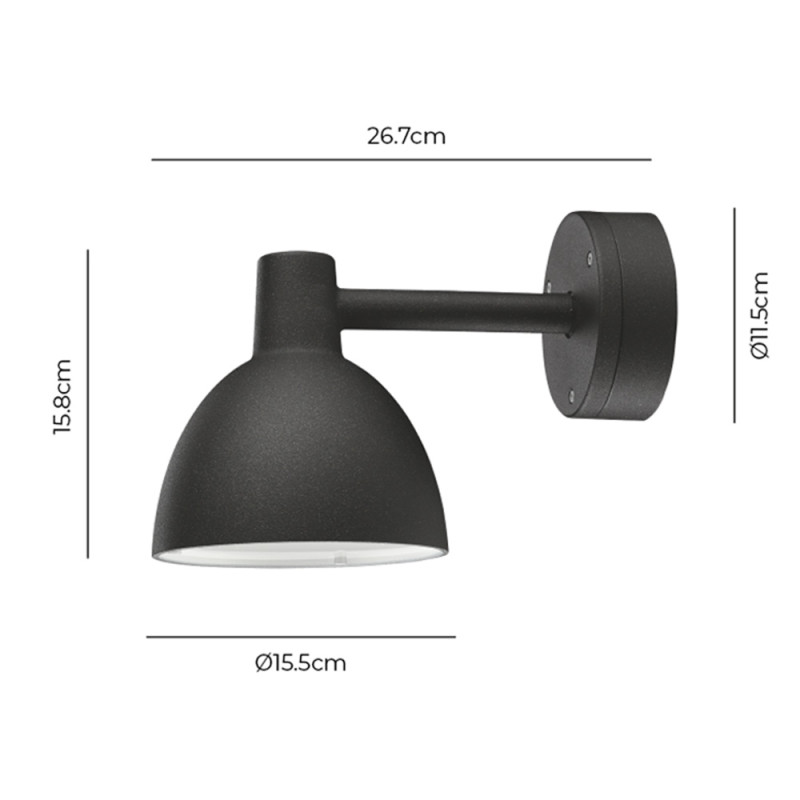 Specification Image for Louis Poulsen Toldbod 155 Wall Light