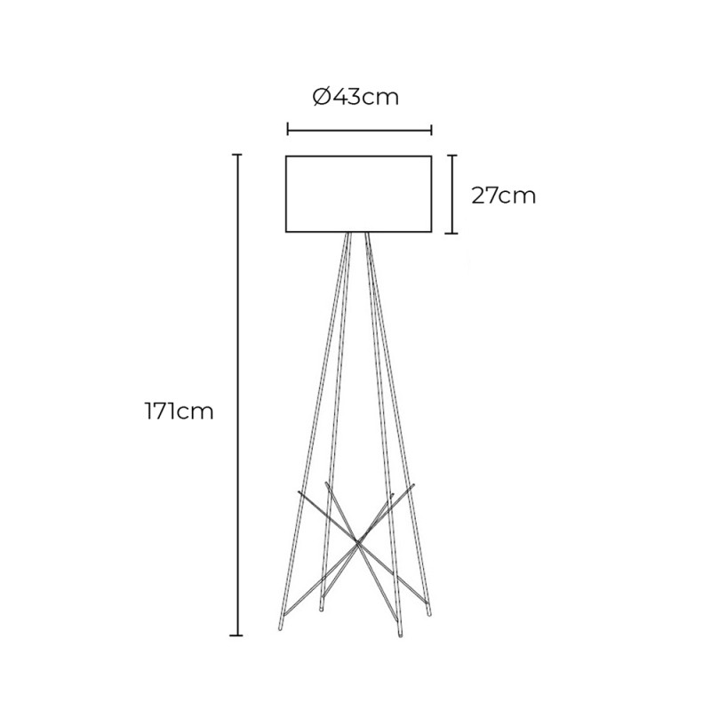 Specification Image for Flos Ray F2 Floor Lamp